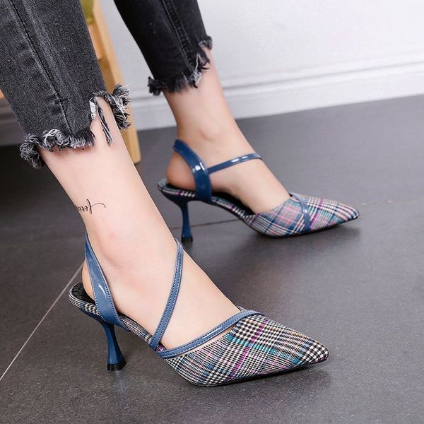 summer women plaid stiletto heel pump shoes hollow out ankle strap high heels fashion ladies shoes heels high 7.5cm, Black
summer women plaid stiletto heel pump shoes hollow out ankle strap high heels fashion ladies shoes heels high 7.5cm, Black