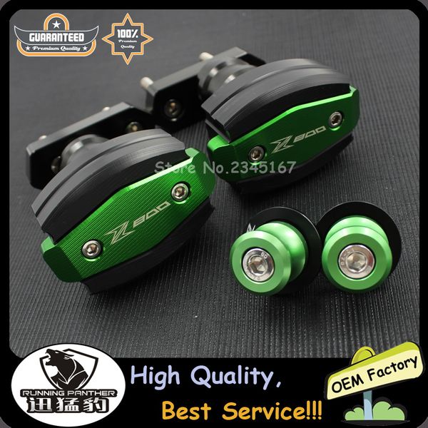 4pcs motorcycle cnc frame sliders falling protection crash engine protector guard & swingarm sliders spools for z800 2013-2016
4pcs motorcycle cnc frame sliders falling protection crash engine protector guard & swingarm sliders spools for z800 2013-2016