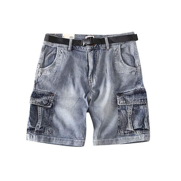 men's jeans moruancle mens retro work wear cargo shorts with multi pockets vintage washed tactical denim for male belt, Blue
men's jeans moruancle mens retro work wear cargo shorts with multi pockets vintage washed tactical denim for male belt, Blue