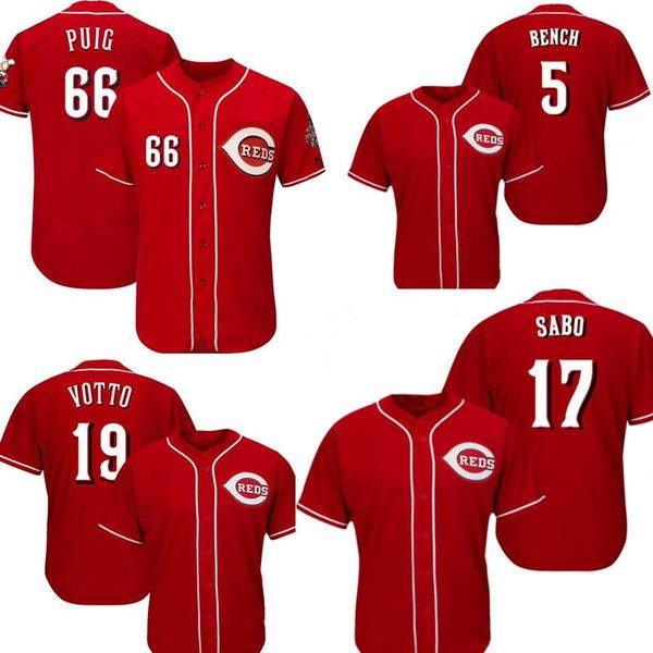 Cincinnati Mens Reds Baseball Jerseys 66 Yasiel Puig 19 Joey Votto Majestic Player Baseball Jerseys Embroidery Logos 666
Cincinnati Mens Reds Baseball Jerseys 66 Yasiel Puig 19 Joey Votto Majestic Player Baseball Jerseys Embroidery Logos 666