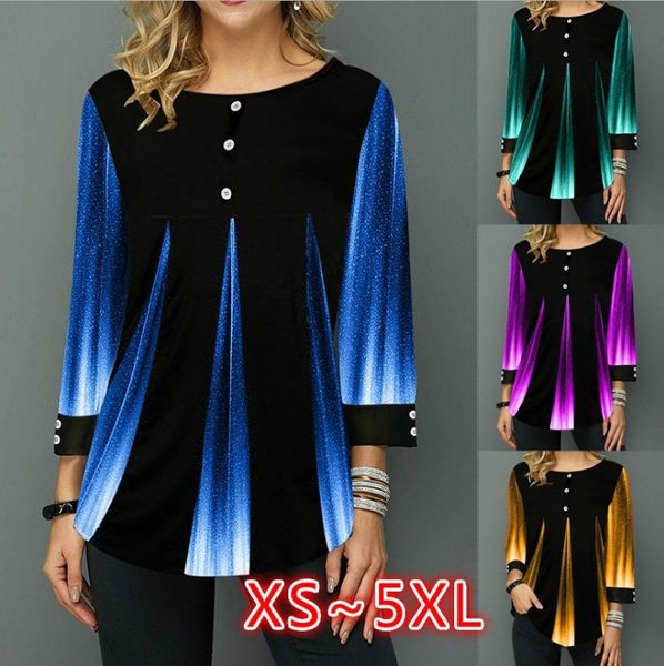 trendy autumn women's fashion loose casual long sleeved paint printing round neck button shirt & blouses plus size tunic, White
trendy autumn women's fashion loose casual long sleeved paint printing round neck button shirt & blouses plus size tunic, White