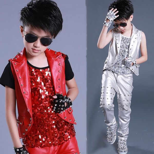 boys hip hop dance costumes rivet leather jacket pants children stage outfits jazz performance clothing street dancewear dn4980, Black;red
boys hip hop dance costumes rivet leather jacket pants children stage outfits jazz performance clothing street dancewear dn4980, Black;red