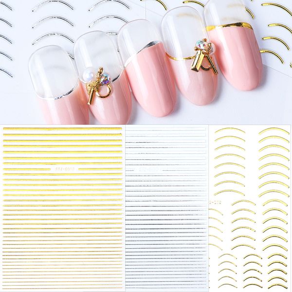 gold silver 3d nail adhesive stickers stripes line wave geometric design decals set tape nails art decorations foils trstzg01-13, Black
gold silver 3d nail adhesive stickers stripes line wave geometric design decals set tape nails art decorations foils trstzg01-13, Black