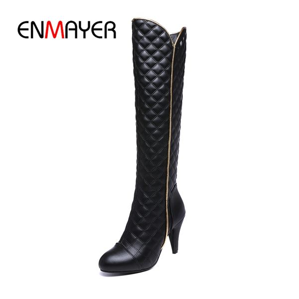 enmayer new fashion women rhombus solid thin heel knee high boots lady thin heel boots big size 34-43 zyl700, Black
enmayer new fashion women rhombus solid thin heel knee high boots lady thin heel boots big size 34-43 zyl700, Black