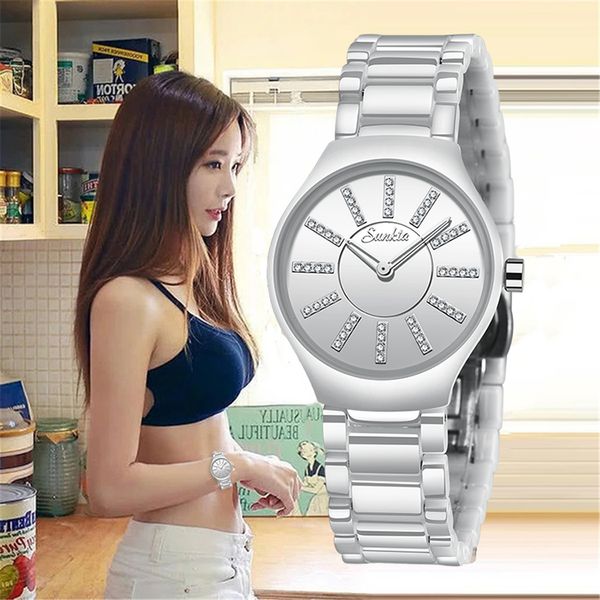 sunkta new women's watch stainless steel women's saterproof watches fashion sports ladies dress bracelet watch, Slivery;brown
sunkta new women's watch stainless steel women's saterproof watches fashion sports ladies dress bracelet watch, Slivery;brown