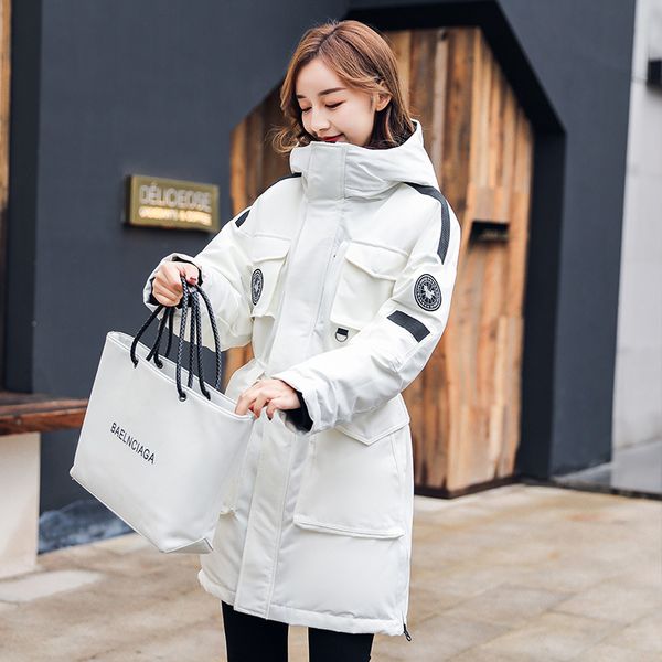 2019 winter new style korean-style workwear down jacket women's mid-length fashion loose waist hugging popular brand couple clot, Black;white
2019 winter new style korean-style workwear down jacket women's mid-length fashion loose waist hugging popular brand couple clot, Black;white