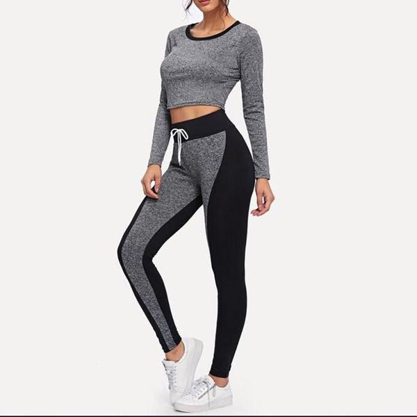 womens sportswear fashion long sleeve splice lacing round neck casual pants set suit sport women femme t#, Black;blue
womens sportswear fashion long sleeve splice lacing round neck casual pants set suit sport women femme t#, Black;blue