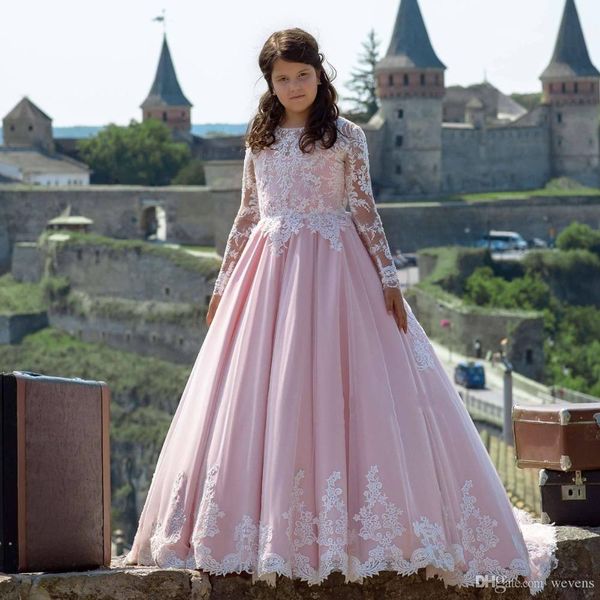 flower girls dresses jewel neck long sleeve lace appliques ruched baby girls holy communion gown, White;blue
flower girls dresses jewel neck long sleeve lace appliques ruched baby girls holy communion gown, White;blue