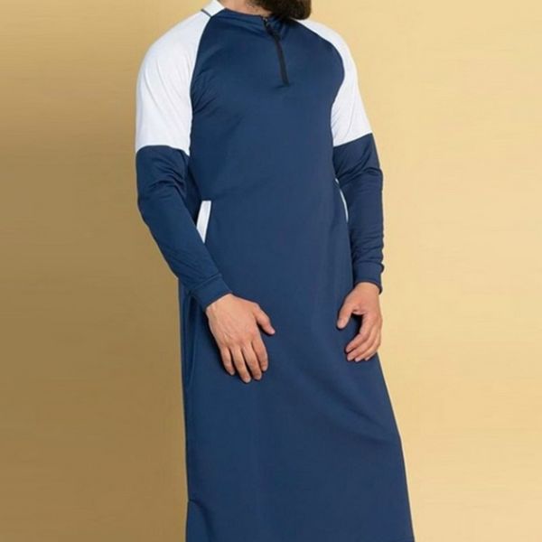 mjartoria mens clothing robe long sleeve saudi arab thobe jubba thobe middle islamic jubba muslim dressing, Gray