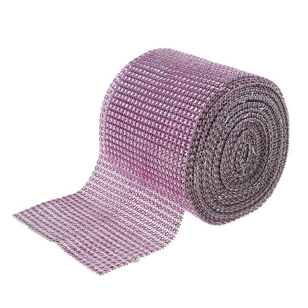 4"x10yard 24 row pink acrylic bling rhinestone diamond ribbon roll mesh wrap for craft supplies
4"x10yard 24 row pink acrylic bling rhinestone diamond ribbon roll mesh wrap for craft supplies