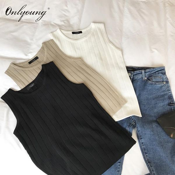 onlyoung 2018 summer women tank sleeveless t-shirt knitted camisole vest female t shirt, White
onlyoung 2018 summer women tank sleeveless t-shirt knitted camisole vest female t shirt, White