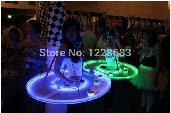 new stage show led light up bar serving table ufo ds birthday party performance costume dress clothing show waiter led tray, Black;red
new stage show led light up bar serving table ufo ds birthday party performance costume dress clothing show waiter led tray, Black;red