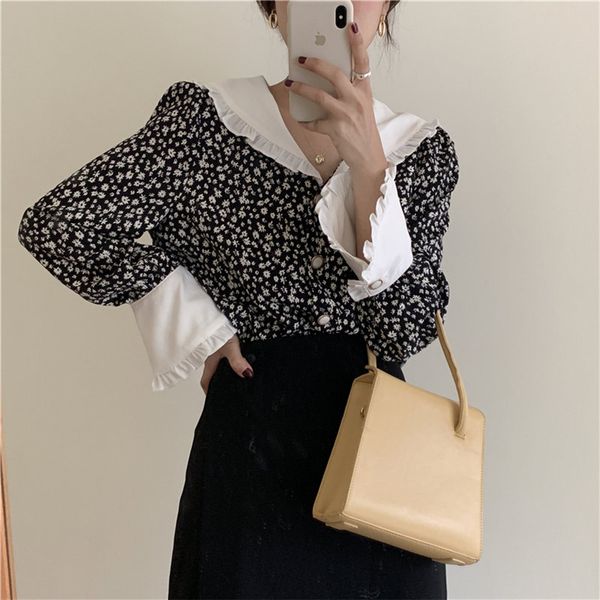 alien kitty romance print-floral 2020 ruffles vintage plus feminine elegant chic loose casual fashion sweet all-match shirts, White
alien kitty romance print-floral 2020 ruffles vintage plus feminine elegant chic loose casual fashion sweet all-match shirts, White