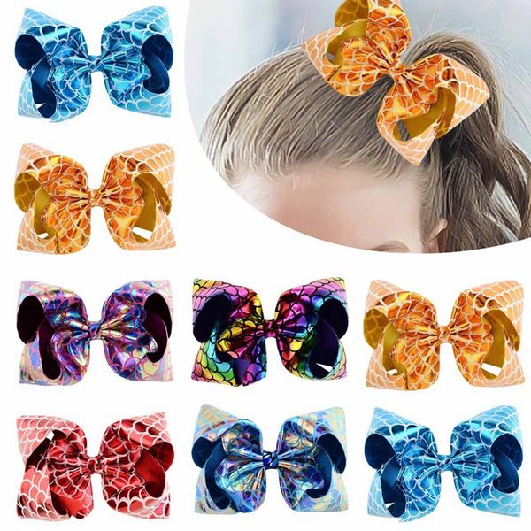 1piece hair clip large sequins bow-knot print grosgrain ribbon hair bows with clip kids handmade accessory, Slivery;white 
1piece hair clip large sequins bow-knot print grosgrain ribbon hair bows with clip kids handmade accessory, Slivery;white