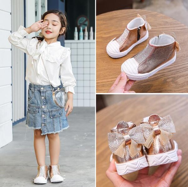 new autumn kids girls shoes fashion bow rhinestone ankle boots children' casual shoes soft toddler baby shoes, Black;grey
new autumn kids girls shoes fashion bow rhinestone ankle boots children' casual shoes soft toddler baby shoes, Black;grey