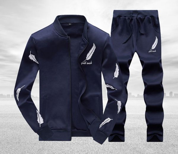 tracksuit мужчины повседневного весна осени мужских спортивной печати перья набор stand collar толстовка outwear 2 толстовки + брюки комплек, Gray
tracksuit мужчины повседневного весна осени мужских спортивной печати перья набор stand collar толстовка outwear 2 толстовки + брюки комплек, Gray