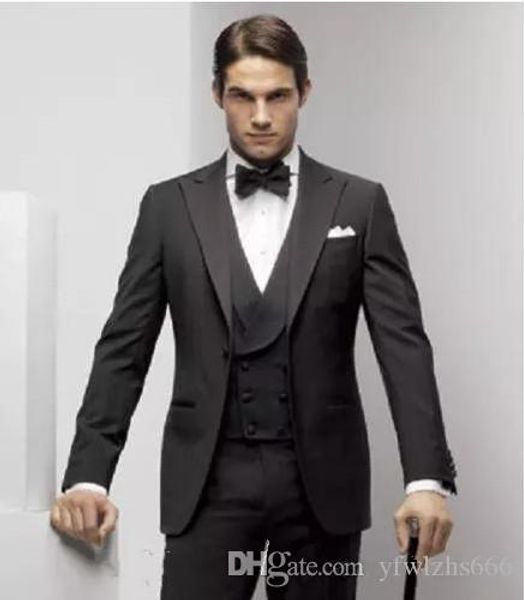 classic peak lapel wedding tuxedos slim fit suits for men groomsmen suit three pieces prom formal suits (jacket+pants+vest+tie) 641, Black;gray
classic peak lapel wedding tuxedos slim fit suits for men groomsmen suit three pieces prom formal suits (jacket+pants+vest+tie) 641, Black;gray