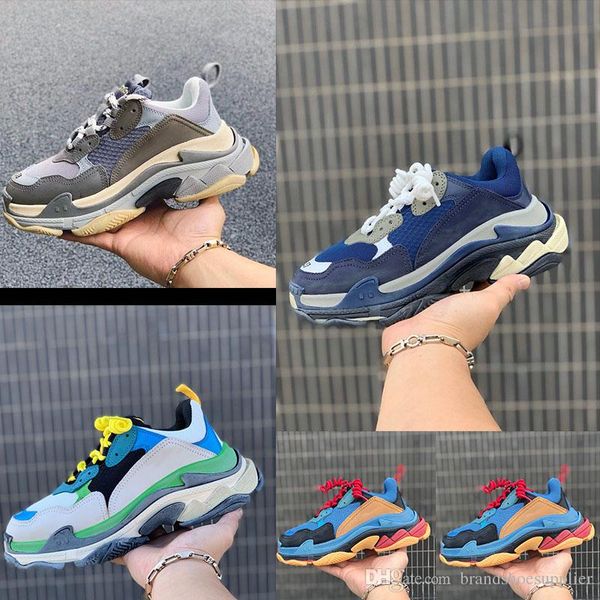 2019 new paris 17fw triple-s casual shoes designer men and women casual shoes mixed color thick heel shoes large s, Black
2019 new paris 17fw triple-s casual shoes designer men and women casual shoes mixed color thick heel shoes large s, Black