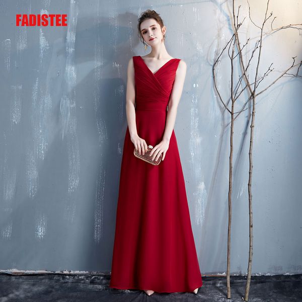 fadistee new arrival chiffon a-line evening dress burgundy fashion evening gowns real ps rose robe de soiree prom party pleats bow, Black
fadistee new arrival chiffon a-line evening dress burgundy fashion evening gowns real ps rose robe de soiree prom party pleats bow, Black