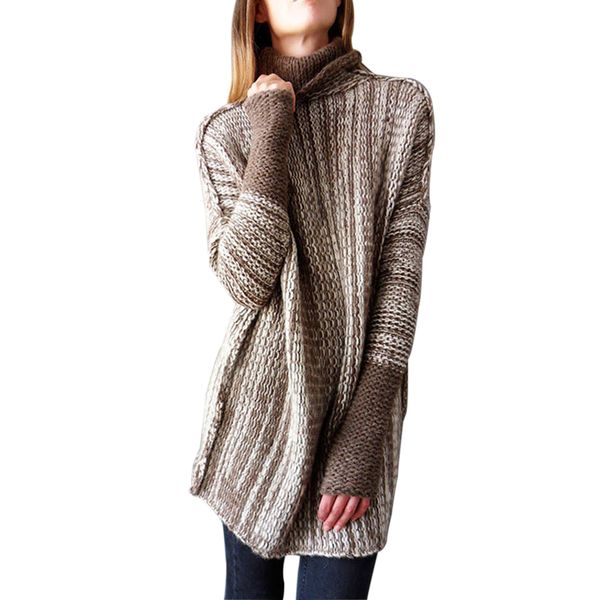 oeak women neck knit stretchable elasticity long slim sweater women's loose turtleneck sweater, White;black
oeak women neck knit stretchable elasticity long slim sweater women's loose turtleneck sweater, White;black