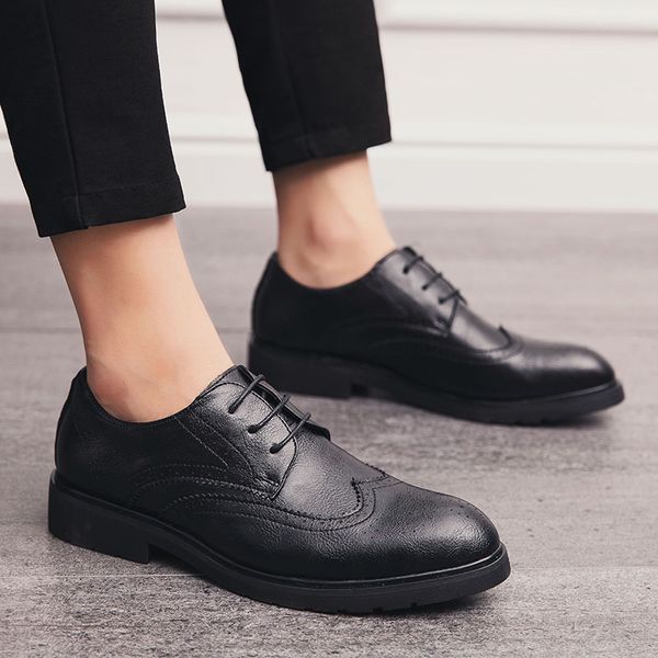 men dress shoes oxford formal shoes lace up men's handmade business leather outdoor brogue flats wedding party men, Black
men dress shoes oxford formal shoes lace up men's handmade business leather outdoor brogue flats wedding party men, Black