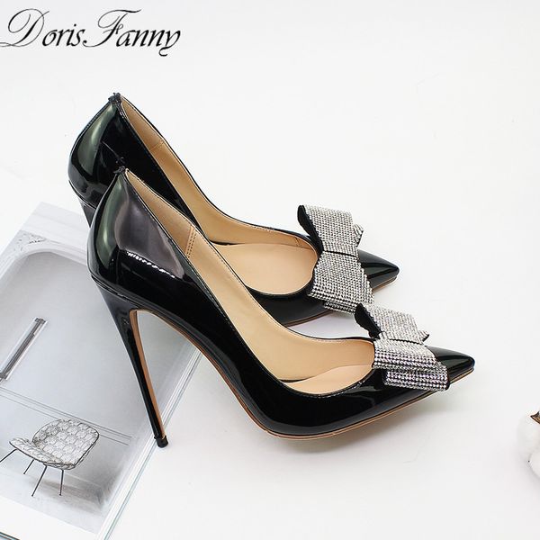 casual designer lady fashion woman black nude patent leather bow crystal stiletto thin high heels shoes 12cm 10cm 8cm brand new
casual designer lady fashion woman black nude patent leather bow crystal stiletto thin high heels shoes 12cm 10cm 8cm brand new