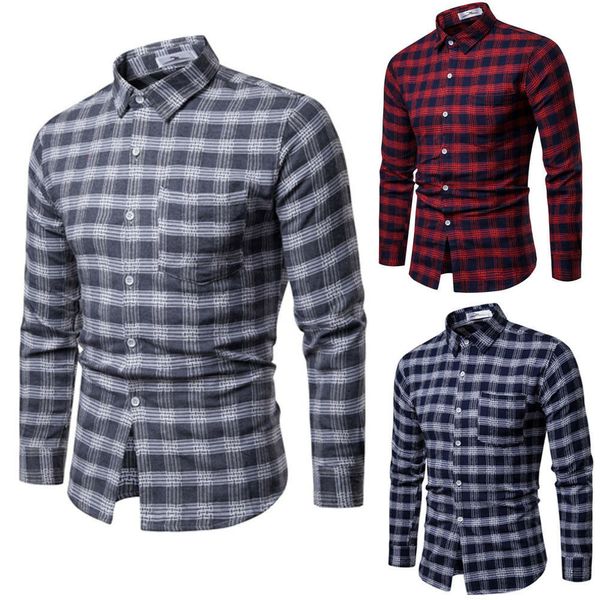 men's stylish casual dress shirt slim fitted t-shirt long sleeve plaid, White
men's stylish casual dress shirt slim fitted t-shirt long sleeve plaid, White