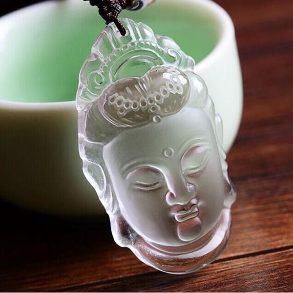 pure natural white crystal carved guanyin pendant mens head buddha amulet round beads rope, Silver
pure natural white crystal carved guanyin pendant mens head buddha amulet round beads rope, Silver