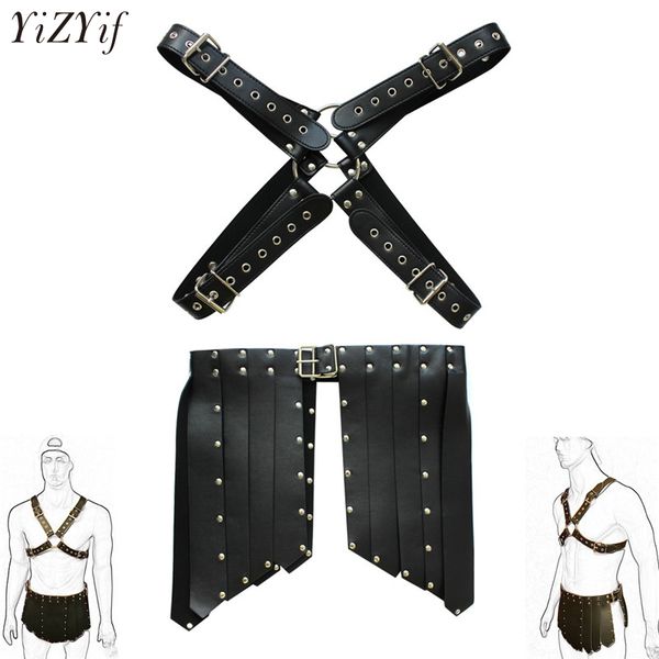 yizyif fashion mens black pu leather chest shorts bondage restraint clothing set gothic style costume party cosplay set, Gray
yizyif fashion mens black pu leather chest shorts bondage restraint clothing set gothic style costume party cosplay set, Gray