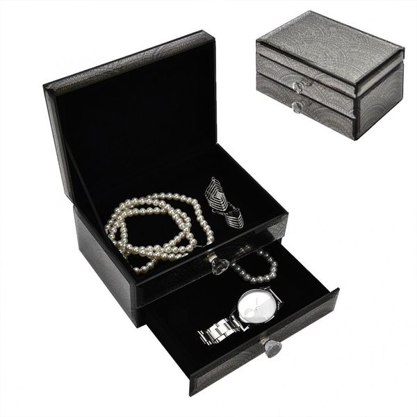 two layer glass earrings ring jewelry display box large watch case beads jewelry storage case box organizer holder for a, Pink;blue
two layer glass earrings ring jewelry display box large watch case beads jewelry storage case box organizer holder for a, Pink;blue