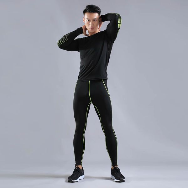 man sports suit quick-drying sweat compression fitness training rashguard kit male sportswear jogging running clothes, Black;blue
man sports suit quick-drying sweat compression fitness training rashguard kit male sportswear jogging running clothes, Black;blue
