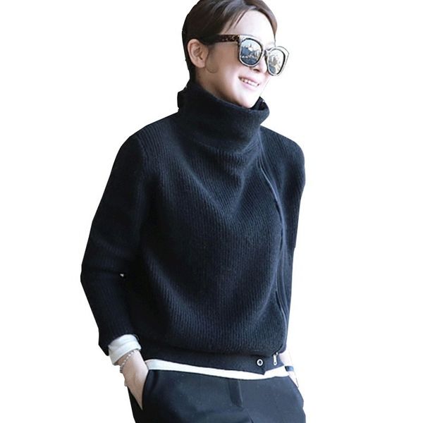 short wool loose wool in autumn and winter woman knitted tall cardiac sweater woman outwear samll overcoat, Black
short wool loose wool in autumn and winter woman knitted tall cardiac sweater woman outwear samll overcoat, Black