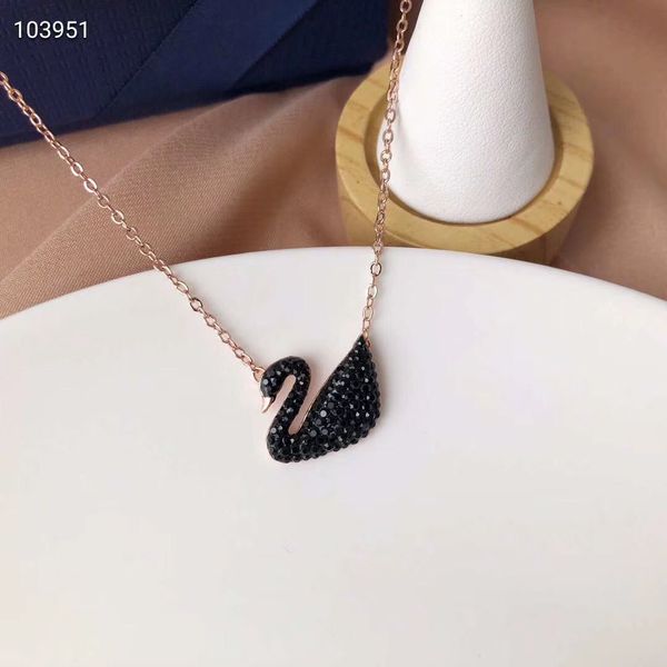 shijia seiko version large black swan necklace female crystal pendant rose gold choker, Silver
shijia seiko version large black swan necklace female crystal pendant rose gold choker, Silver