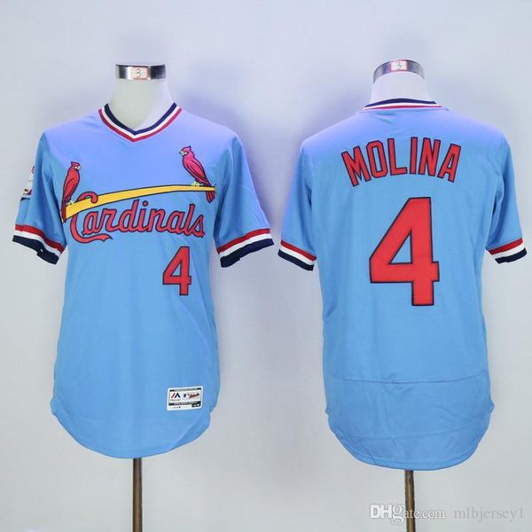 2019 new fabric flexbase version #4 yadier molina color white gray blue red retro jerseys size:m-xxxl, Black;blue
2019 new fabric flexbase version #4 yadier molina color white gray blue red retro jerseys size:m-xxxl, Black;blue