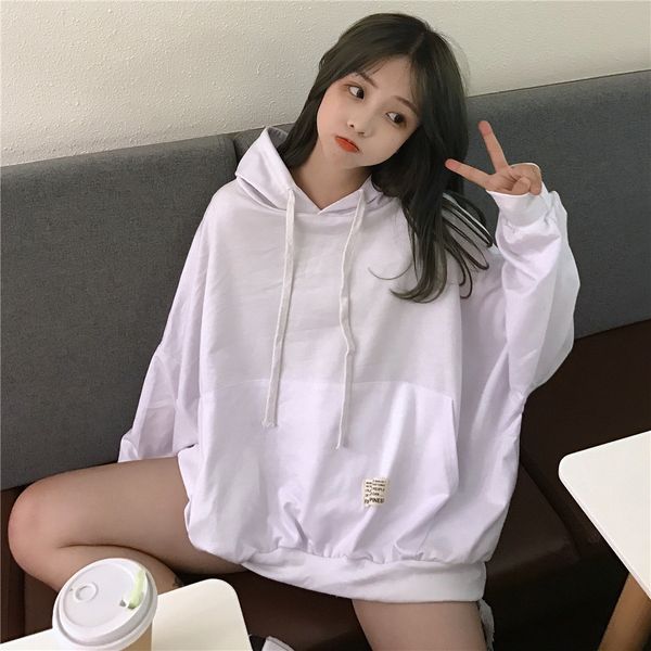women's hoodies & sweatshirts 2021 casual boyfriend solid hooded pocket cotton long sleeve loose pullover sweatshirt blouse for female, Black
women's hoodies & sweatshirts 2021 casual boyfriend solid hooded pocket cotton long sleeve loose pullover sweatshirt blouse for female, Black