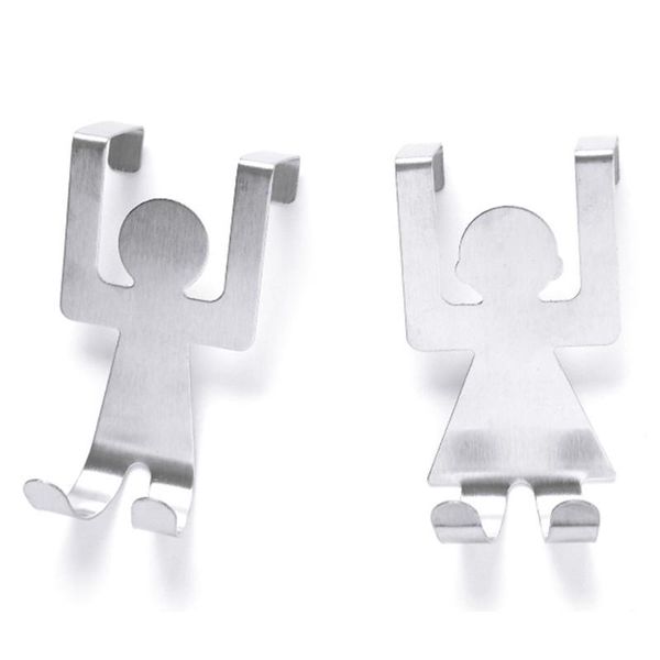 1 pair door-back hook coat hanger human-shaped household stainless steel cartoon figures hanging cabinets storage rack door
1 pair door-back hook coat hanger human-shaped household stainless steel cartoon figures hanging cabinets storage rack door
