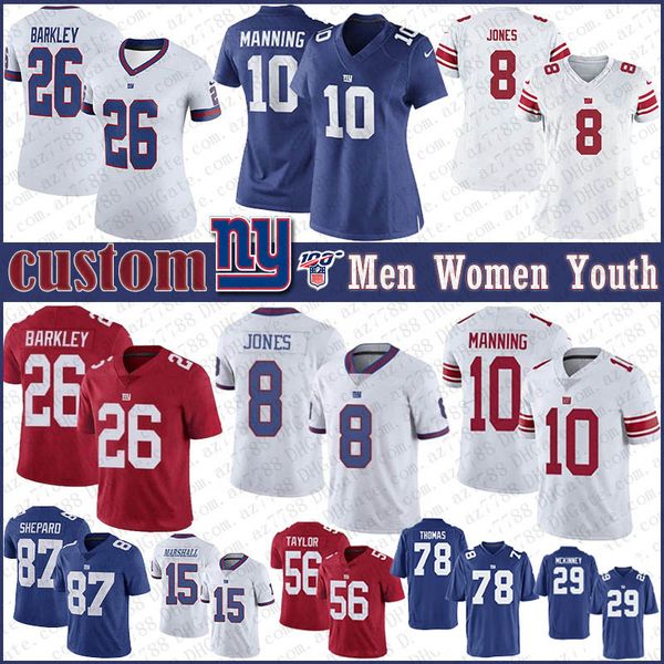 Новый 26 Saquon Barkley Йорк 78 Эндрю Томас Таможенной Женская одежда Детская футбола Giant 29 Xavier МакКинни 8 Daniel Jones 10 Эли Мэннинг
Новый 26 Saquon Barkley Йорк 78 Эндрю Томас Таможенной Женская одежда Детская футбола Giant 29 Xavier МакКинни 8 Daniel Jones 10 Эли Мэннинг
