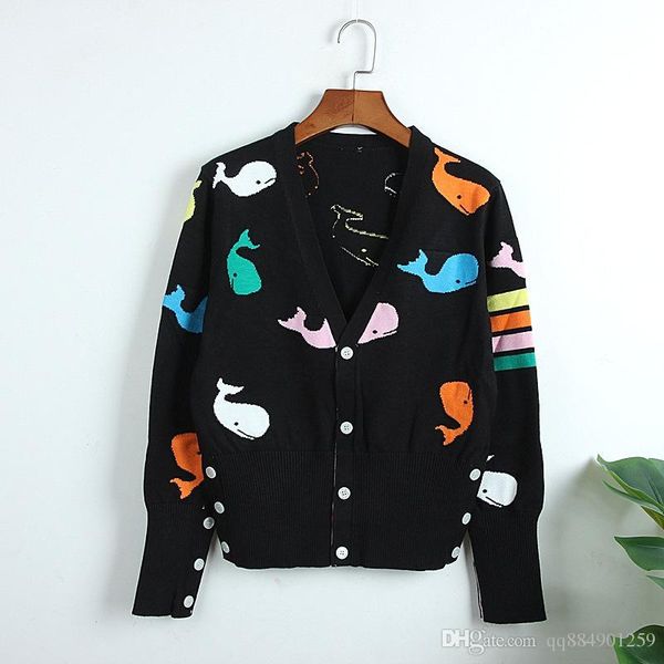 women 2020 luxury designer clothes new fashion whale women sweater cardigan retro chic coat pull femme cashmere luxury sweaters women, White;black
women 2020 luxury designer clothes new fashion whale women sweater cardigan retro chic coat pull femme cashmere luxury sweaters women, White;black