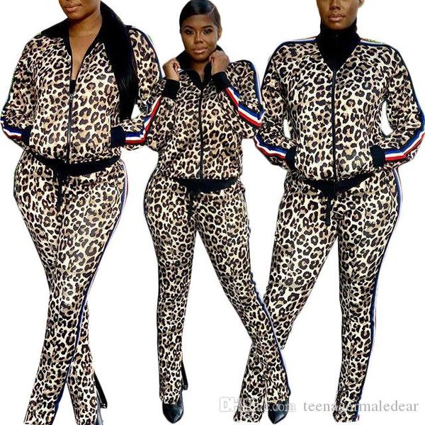 womens designer tracksuits leopard printed 2 pieces pants autumn casual long sleeved stand collar sports suits fashion womens tracksuits, White
womens designer tracksuits leopard printed 2 pieces pants autumn casual long sleeved stand collar sports suits fashion womens tracksuits, White
