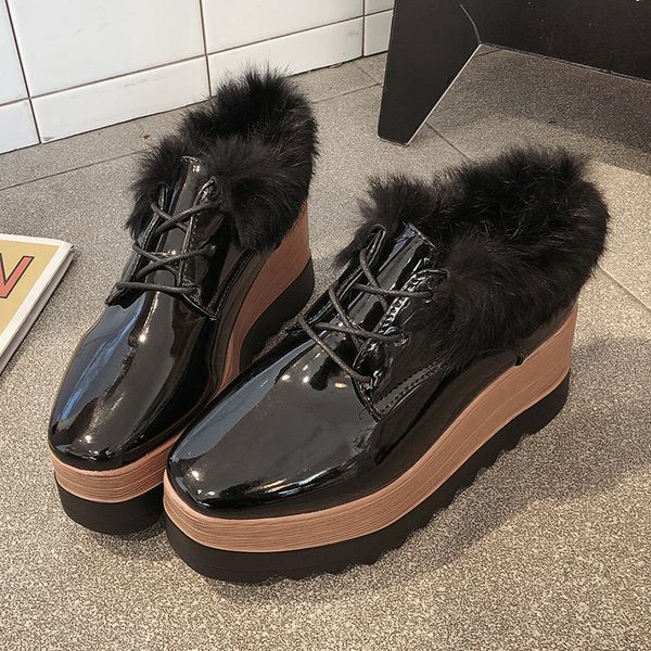 new spring women shoes patent leather lace up plush increased flat platform oxford shoes woman loafers casual plus size, Black
new spring women shoes patent leather lace up plush increased flat platform oxford shoes woman loafers casual plus size, Black