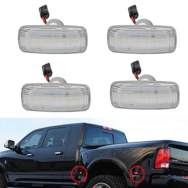 4pc clear lens led fender bed side marker lights (amber + red) for dodge 2500 3500 charger caliber avenger
4pc clear lens led fender bed side marker lights (amber + red) for dodge 2500 3500 charger caliber avenger