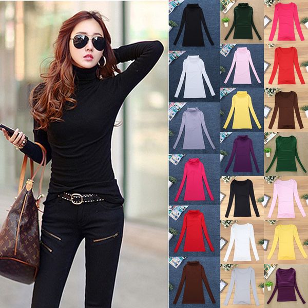 women elastic sweaters autumn winter wool turtleneck long sleeve pullover basic shirts female slim solid jumper 10 colors, White;black
women elastic sweaters autumn winter wool turtleneck long sleeve pullover basic shirts female slim solid jumper 10 colors, White;black