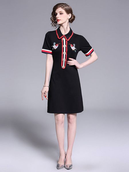 2020 black new fashion women patchwork summer dress female elegant short sleeve luxury embroidery a-line dresses vestidos high quality, Black;gray
2020 black new fashion women patchwork summer dress female elegant short sleeve luxury embroidery a-line dresses vestidos high quality, Black;gray