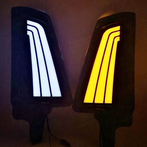 car flashing 1pair car led drl daytime running light fog lamp decoration with flowing turn signal for new hiace 2019 2020
car flashing 1pair car led drl daytime running light fog lamp decoration with flowing turn signal for new hiace 2019 2020