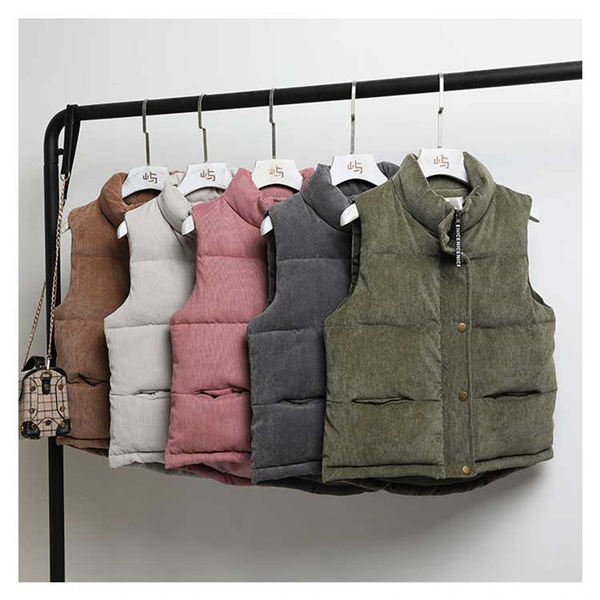 2019 new autumn women down cotton corduroy vest lady short sleeveless cotton jacket big size winter female jackets outwear w1028, Black;white
2019 new autumn women down cotton corduroy vest lady short sleeveless cotton jacket big size winter female jackets outwear w1028, Black;white