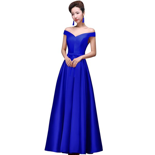simple satin long evening dresses with bow 2019 off shoulder evening gowns lace up party dress royal blue red ivory, Black;red
simple satin long evening dresses with bow 2019 off shoulder evening gowns lace up party dress royal blue red ivory, Black;red