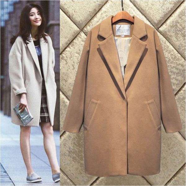 women wool coats 2019 winter long coat female long sleeve turn-down collar jacket woolen loose thicken outerwear new overcoat, Black
women wool coats 2019 winter long coat female long sleeve turn-down collar jacket woolen loose thicken outerwear new overcoat, Black