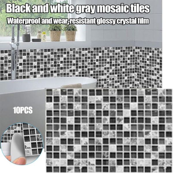 10pcs/set black mosaic wall stickers pvc thicken tile stickers easy to clean for bathroom kitchen decoration l9
10pcs/set black mosaic wall stickers pvc thicken tile stickers easy to clean for bathroom kitchen decoration l9