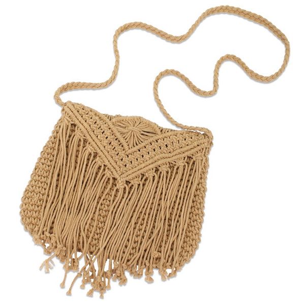fashion casual straw bag hollow tassel beach bag flip hand woven cotton rope shoulder crossbody (brown
fashion casual straw bag hollow tassel beach bag flip hand woven cotton rope shoulder crossbody (brown
