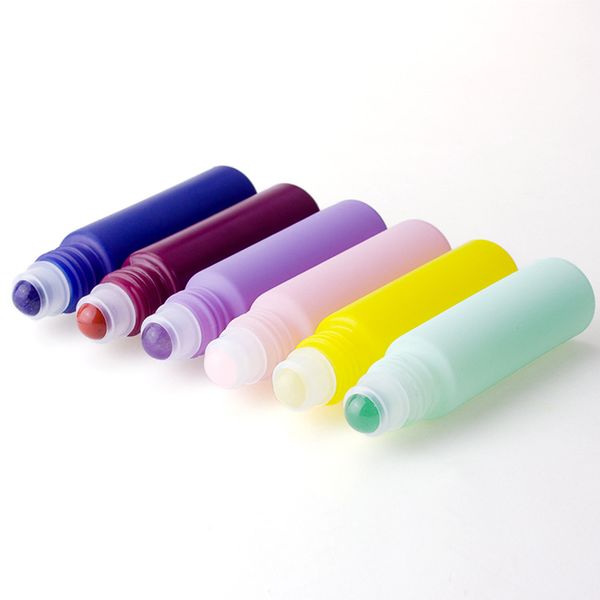 10ml candy color essential oil bottle with natural gemstone roller ball empty refillable liquid perfume bottles
10ml candy color essential oil bottle with natural gemstone roller ball empty refillable liquid perfume bottles